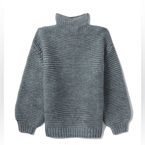 Proenza Schouler CHUNKY KNIT SWEATER size S Gray Wool Blend - Picture 1 of 10